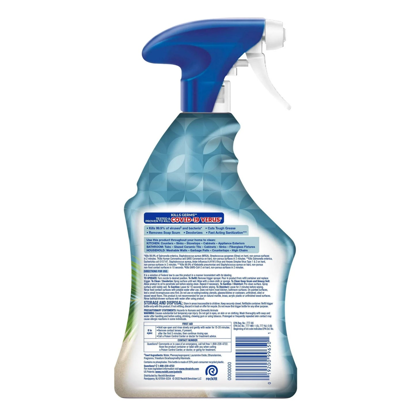 Lysol All-Purpose Cleaner, Sanitizing and Disinfecting Spray, To Clean and Deodorize, Coconut & Sea Minerals Scent, 32oz