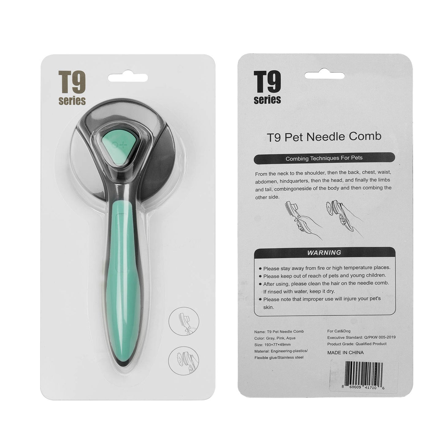 Self Cleaning Pet Hair Comb with One Click Button, pet hair remover & Slicker Brush, Cat Comb & Dog hair Brush