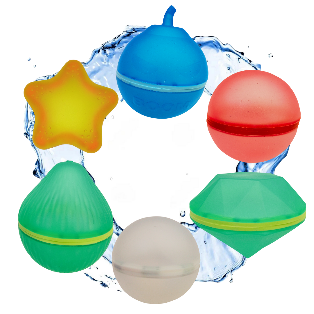 Unique designs reusable water balloons - 6 pcs