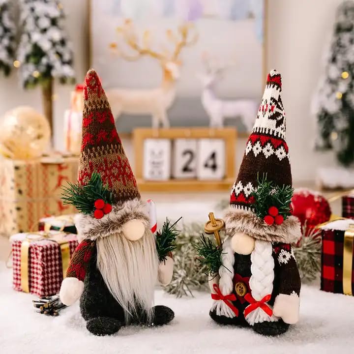 Christmas Gnomes Plush [2 pcs Set], Gnomes Christmas Decorations for Home